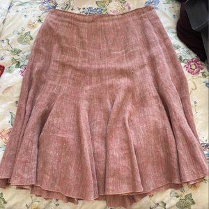 Vintage Pink tweed midi skirt